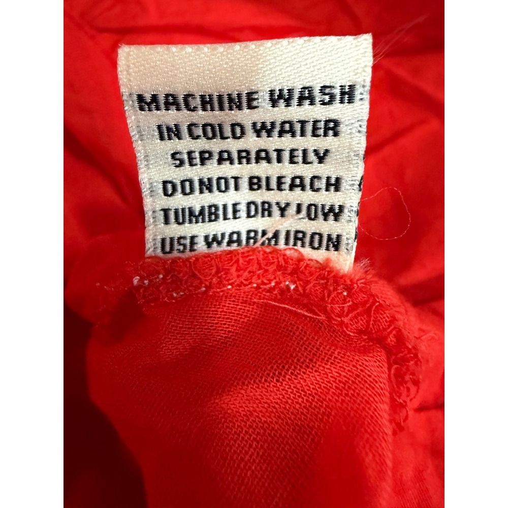 NWOT Size M Sim & Sam Womens Red Cotton Gauze Bubble Hem Mini Dress Smocked Back - Picture 4 of 8